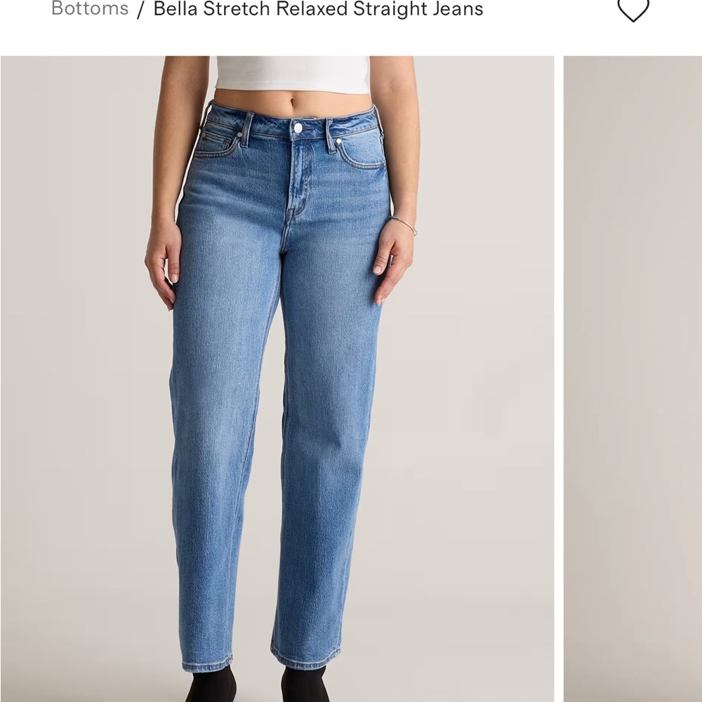 Never Worn - Quince Women's Blue Straight Leg Jeans